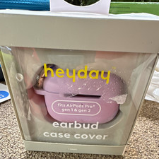 Heyday Purple Silicone Case Cover w/ Clip for Apple AirPods Pro Gen 1 2