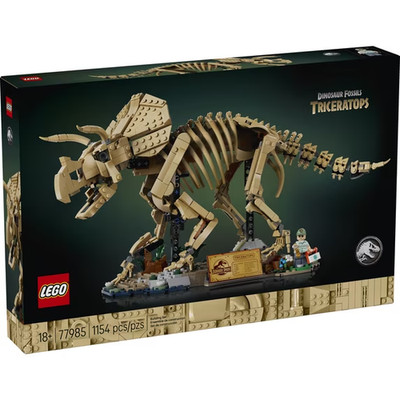 Jurassic World Dinosaur Fossils: Triceratops - Building Set for Adults, Ages 18+