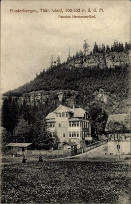 Postcard Finsterbergen Friedrichroda Thuringia, pension Hermanns Bad und... - 10179656