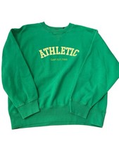 VTG Gap Athletic Classics Crew Neck V Green Boxy Sweatshirt Embroidered USA Sz M