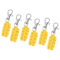 6Pcs Paracord ReißVerschlusszüGe FüR RucksäCke, Gelbes SchlüSselband