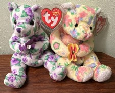 Ty 10yrs Beanie Babies, Bloom the Bear, 2002, Corsage, 2003, New with Tags (2)