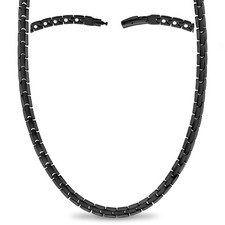 MagnetRX Titanium Magnetic Necklace for Men Women Ultra Strength Black