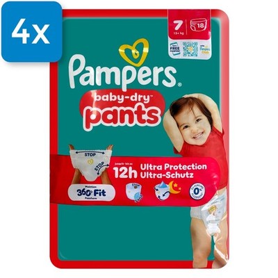 Pampers Baby Dry Pants Gr. 7, 15+ kg - (4 x 18 Stück)