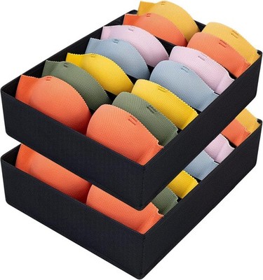 2 Stück Aufbewahrungsboxen 7 Zellen Schublade Bh Organizer, Faltbare Schubladen 
