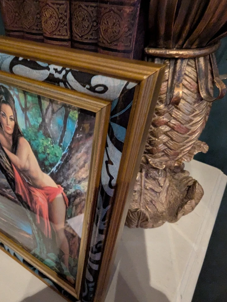 J H Lynch Woodland Goddess painting. Framed art print/picture. Vintage  - Image 4 of 4