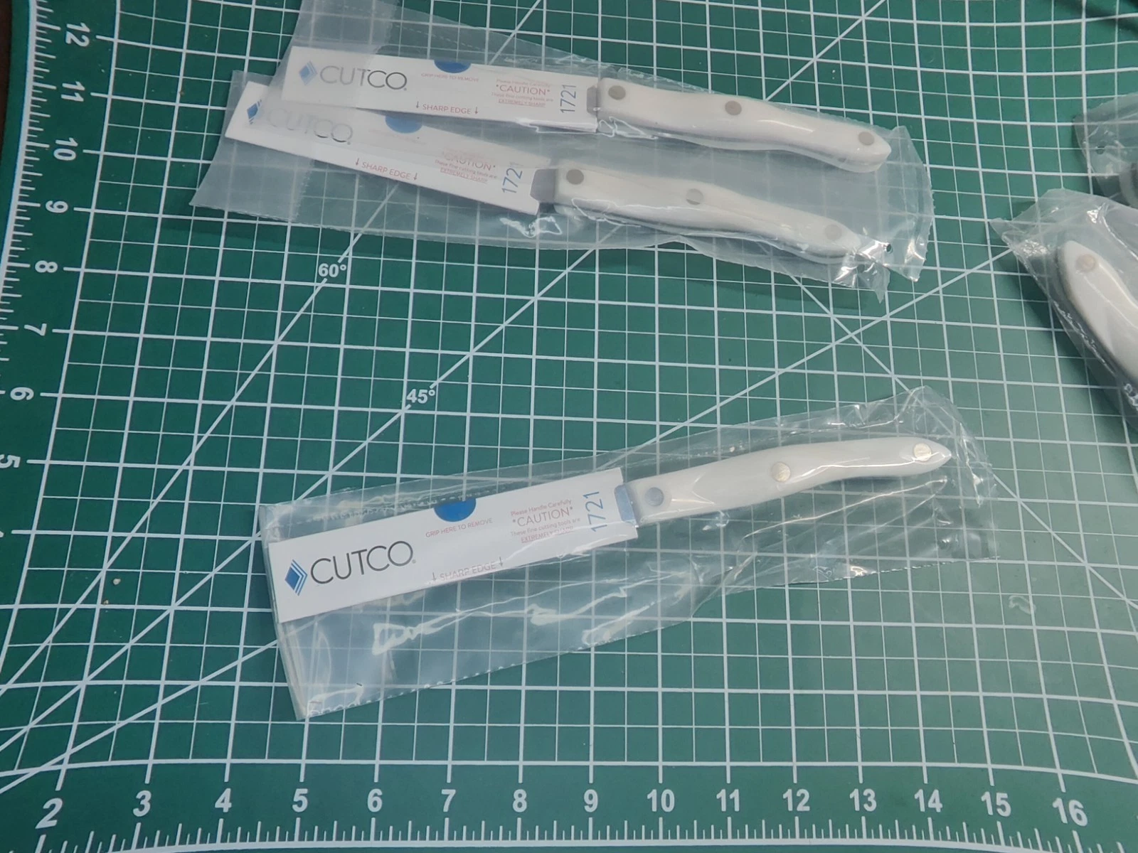Cutco 1721 Trimmer Knives - Pearl White