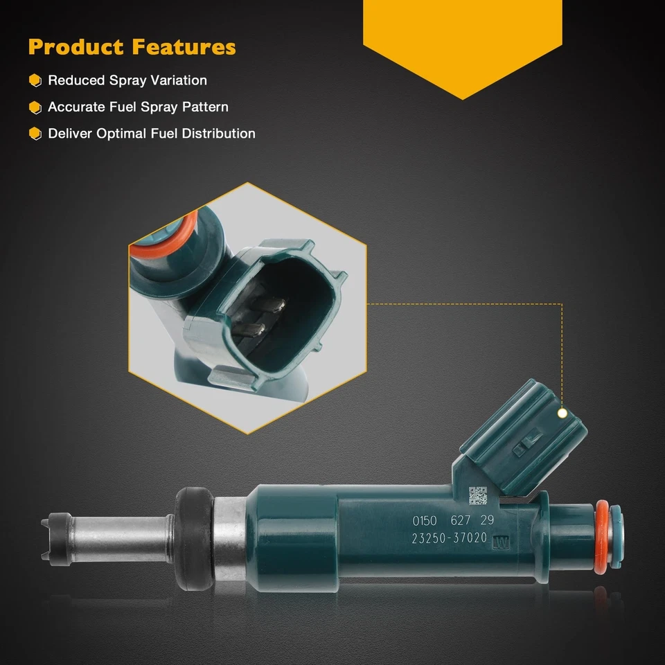 4x 23250-37020 Fuel Injectors For 2010-2015 Lexus CT200h Toyota Prius Denso 1.8L Foto 3 de 4