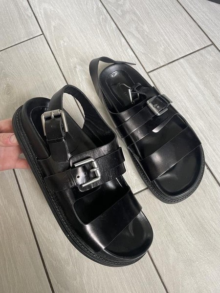 Women Massimo Dutti Sandals Black Leather 38