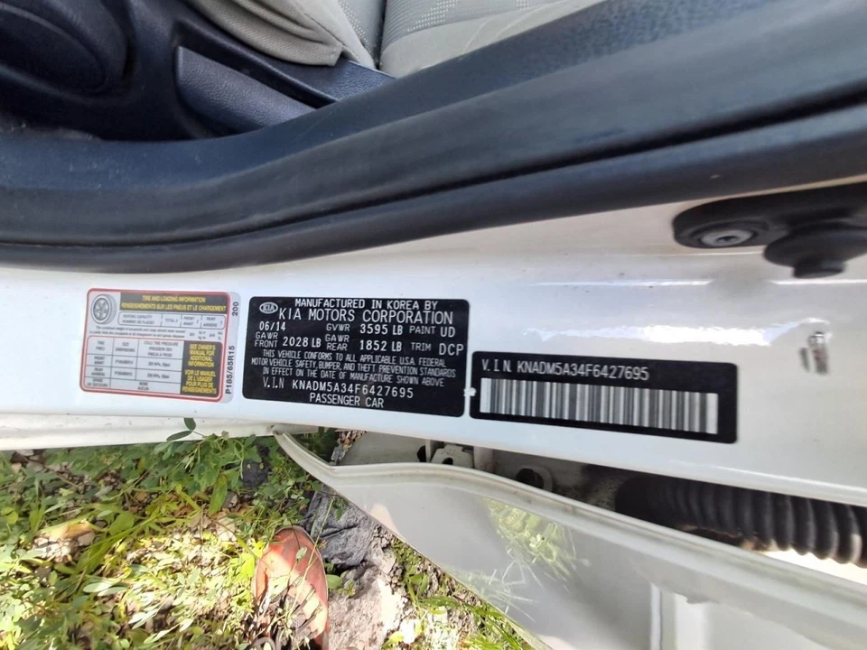 2015 KIA RIO Passenger Front Seat Bucket Tan Cloth Manual 97K Miles Used - Image 3 of 4