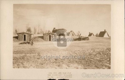 Salem, Massachusetts MA Dug Saw Pit The Pioneers Village Original Vintage RPPC