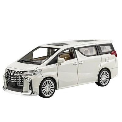1:32 Toyota Alphard MPV Diecast Model Car w/ Sound Light Pull-Back Toy Gift