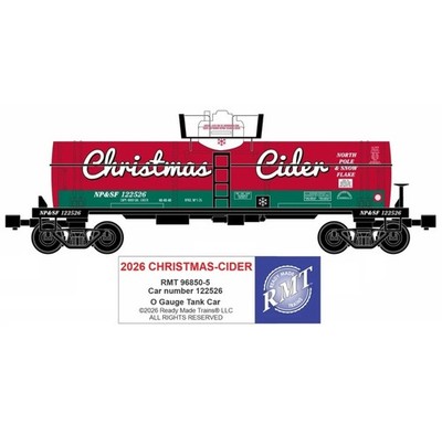 RMT 96850-5 O Gauge Christmas-Cider Single Dome Tank Car  **BRAND NEW 2026**