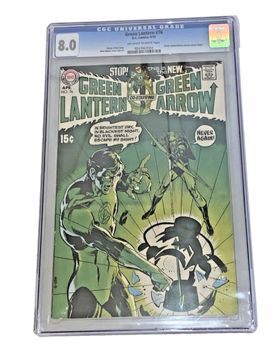 Green Lantern 76 1970 CGC 8.0 - OW/White Pages Green Arrow DC Neal Adams Comic