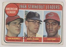 1969 Topps League Leaders Sam McDowell Denny McLain Luis Tiant #11 1d0j