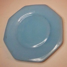 Vintage Blue Akro Agate Child's Toy 4.25" Plate