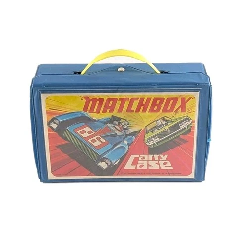 1971 Matchbox Carry Case & Trays w/ Mixed Matchbox Lesney Cars