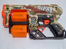 ZURU X Shot Skins Dread Camo Foam Dart Blaster Double Drum 12 Shot Used No Darts