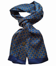 Men 100 Silk Scarf Double Layers Fashion Neckerchief Formal Casual