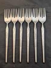 6pc Stanley Roberts WINTHROP Stainless W.M. Dalton Japan Salad Forks Flatware