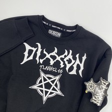 NEW Dixxon Flannel Sweatshirt Mens XL Black Ground Up Customs Pentagram Metal