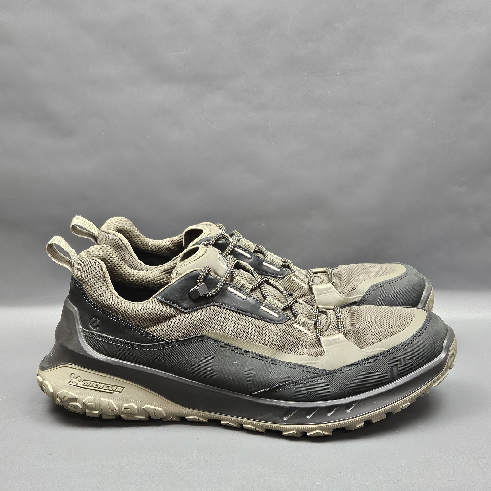 SAOLA Scarpe ECCO ULT TRN uomo taglia 12 verde impermeabile trail suola Michelin escursionismo