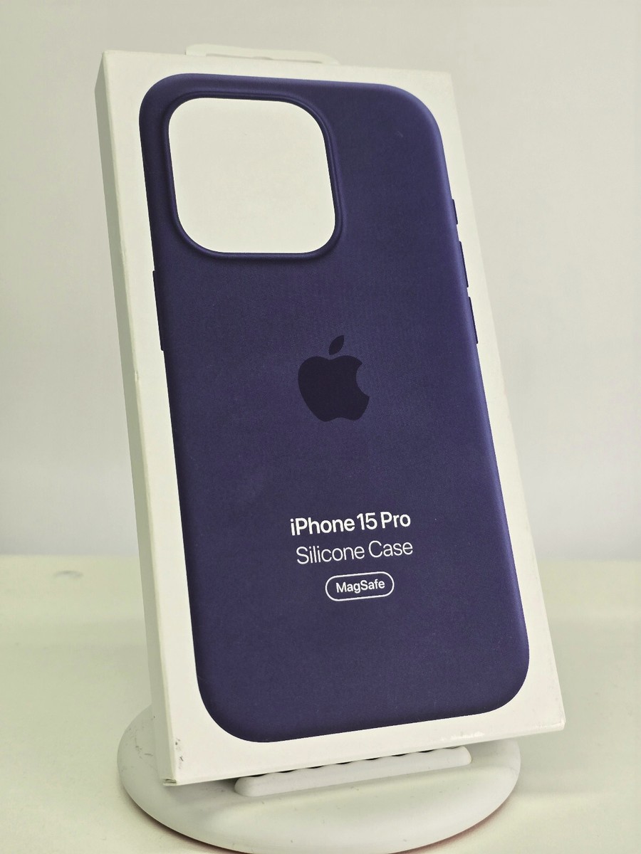 Genuine Apple iPhone 15 Pro Silicone Case w/Magsafe - Storm