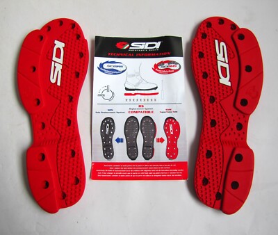 Sidi Ersatzsohlen Rot Weiß Supermoto SRS Crossfire 45 - 46