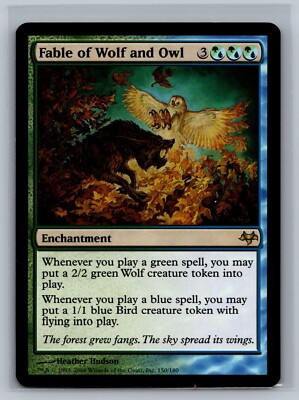 Magic The Gathering Eventide Fable of Wolf and Owl #150/180 MTG TCG CCG