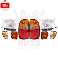 Fits 1998-2000 Toyota Tacoma New Headlight Tail Light Corner Light Kit 8pc Fits 1998-2000 Toyota Tacoma New Headlight Tail Light Corner Light Kit 8pc