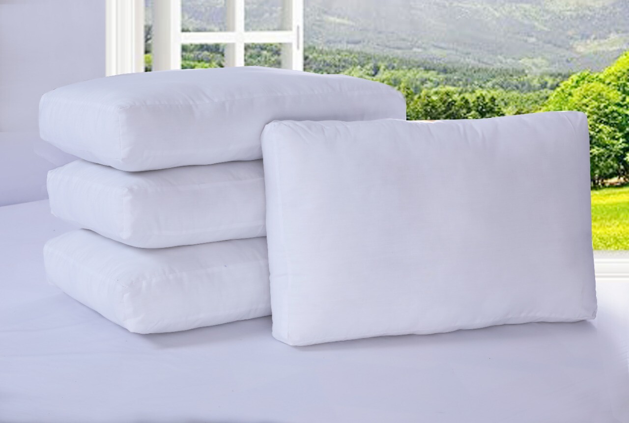 Box Pillow Hotel Pillow Booster Full Size Poly Cotton Pillows 1 Pack