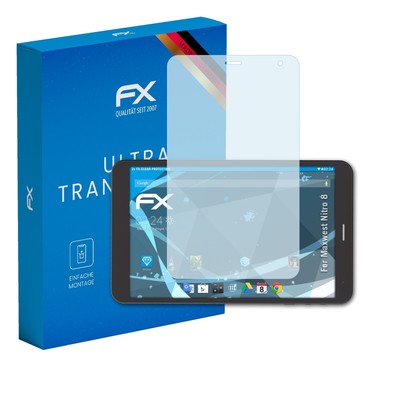 atFoliX 2x Displayschutzfolie für Maxwest Nitro 8 Schutzfolie klar Folie