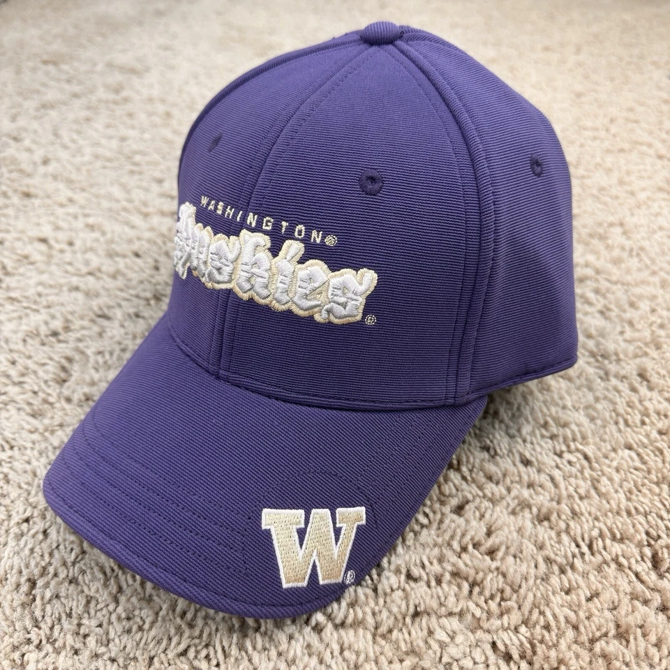 Sombrero Washington Huskies Púrpura Antiguo Inglés Logotipo Hechizado NCAA Gorra Ajustable Nuevo de Lote Antiguo Foto 4 de 4