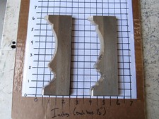 Pair Moulder Blades Bits Knives 5/16" Corrugated Back Shaper Router Profile
