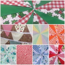FABRIC BUNTING.WEDDINGS,PARTIES.SHABBY.FLORALS,CHRISTMAS.BIRTHDAYS.3 LENGTHS