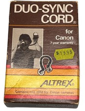 New Altrex Duo-Sync Cord for Cannon NE204 Made In USA w/ Instruction Pamphlet