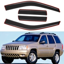 In-Channel Window Vent Visors Wind Deflectors for 1999-2004 Jeep Grand Cherokee 
