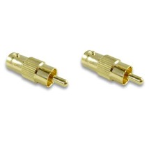 2x Quality Gold BNC to RCA Adapter Converter BNC Female to RCA Male Coupler