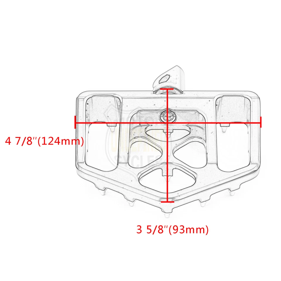 Estriberas anchas estriberas para Harley Dyna Wide Glide Touring Softail Sportster  Foto 2 de 4