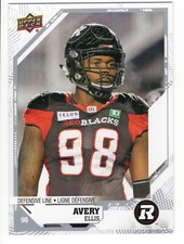 2019 UD CFL Avery Ellis Card #84 Ottawa Redblacks Temple