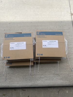 Lot Of 4 PCS Eaton Portfolio Cooper Lighting  6LBSSQ1MMS Lensed Trim 6 Square