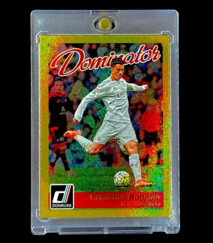 CRISTIANO RONALDO GOLD DISCO REFRACTOR HOLO SHIMMER RARE SP Insert - PORTUGAL