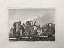 1784 Antique Print; Bishop's Palace, Lincoln, Lincolnshire after Grose