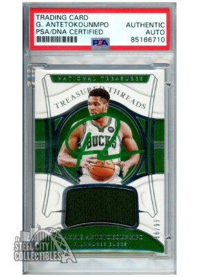 G. Antetokounmpo 21-22 Panini National Treasures Auto Jersey Card 