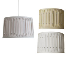 12" Lorna Cylinder Diamantes Pinch Pleat Drum Shade Ceiling Pendant Light Shade