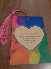 "Forgiveness" Love Affirmation Bookmark Tarot Oracle Card Gift Purified &Charged