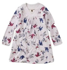 NWT: Tea Collection Kantha Doves Trapeze Dress Girl's Size 8