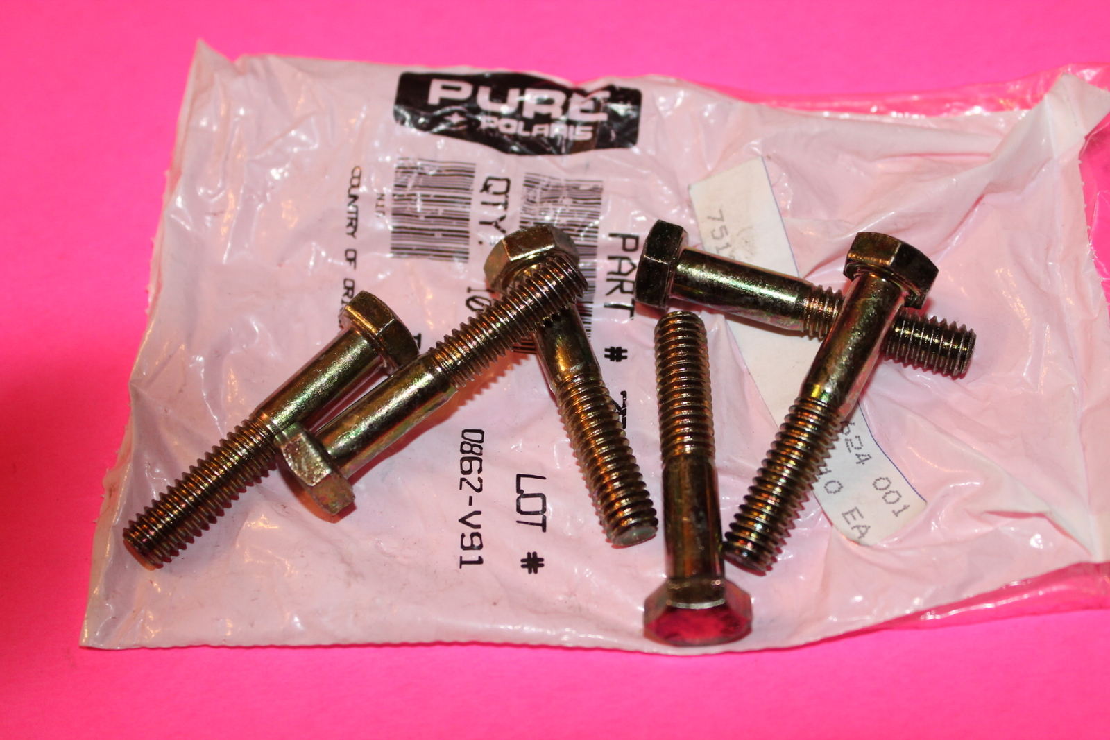NOS OEM Polaris LongStrak/StarTrak/BigBoss Bolt 1987-2006 Qty 6  