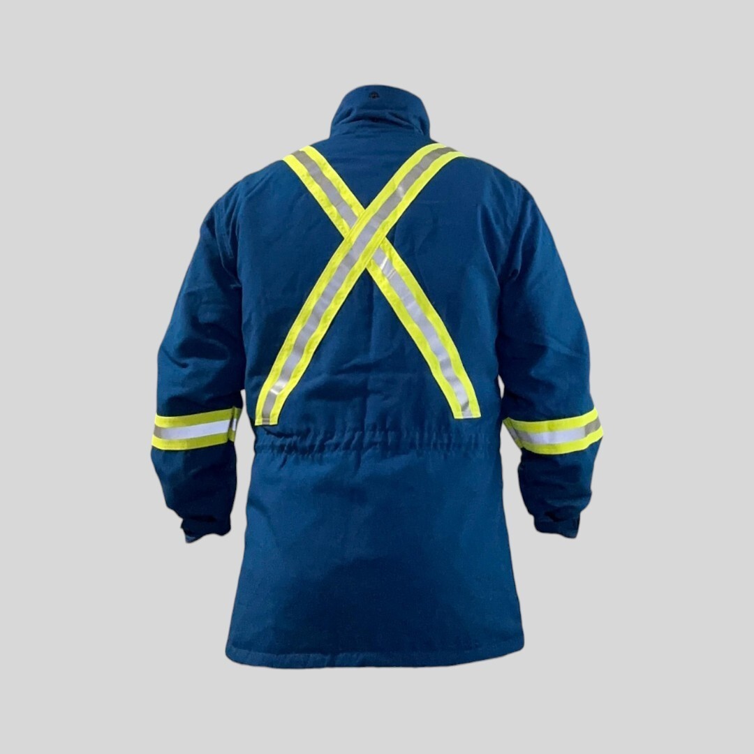 Firewall Flame Resistant Hi Vis Insulated Jacket Blue size Small - second product detail image