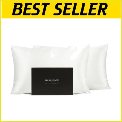 Cooling Mulberry Silk Pillowcase Set - Pampering Sleep Experience in 2 Pack